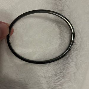 BLACK ROUND BANGLE BRACELET ANTI-FADING BRACELET